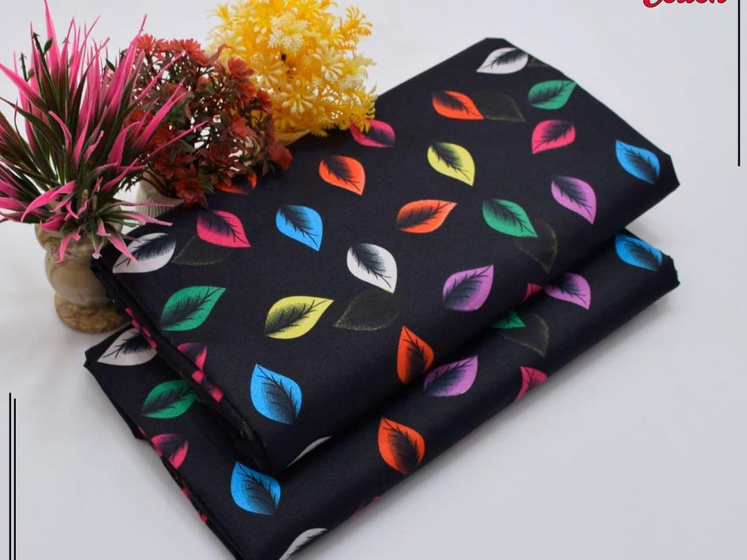 2 Pcs Women's Unstitched Printed Suit – Black