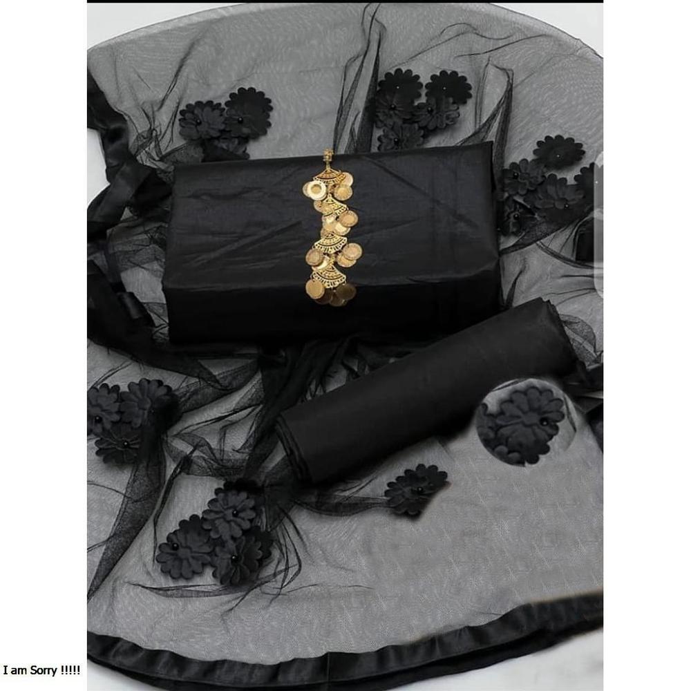 3 Pcs Women's Unstitched Silk Suit