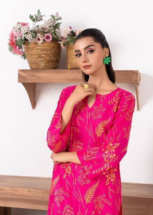 Stylish 2-Piece Women's Stitched Printed Shirt & Trouser Set